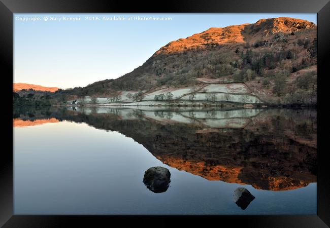 Morning Rydalwater Reflections Framed Print by Gary Kenyon