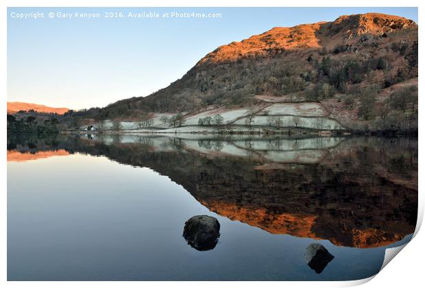 Morning Rydalwater Reflections Print by Gary Kenyon