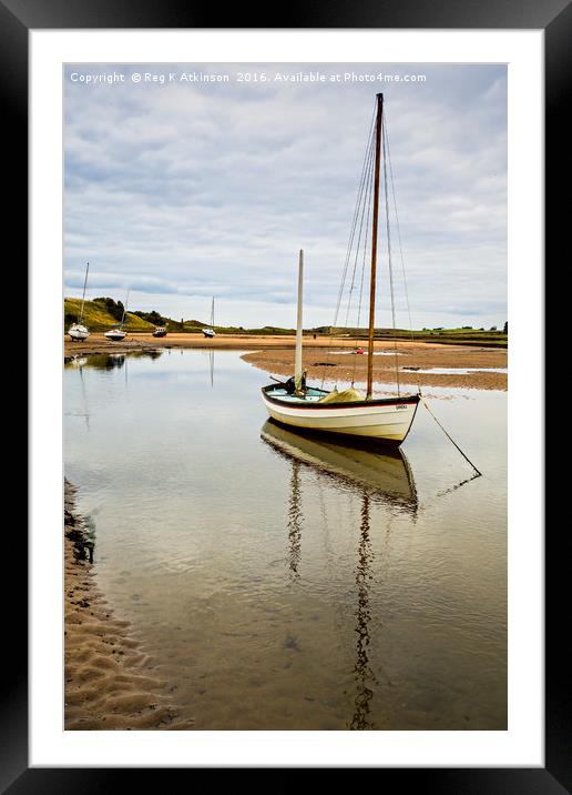 Alnmouth Harbour Framed Mounted Print by Reg K Atkinson