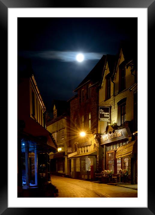 Full Moon Over Lynmouth Framed Mounted Print by graham young