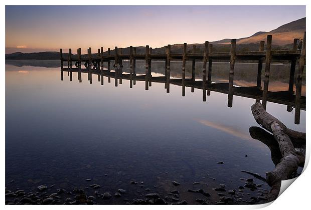 Early morning on Coniston Print by Stephen Mole