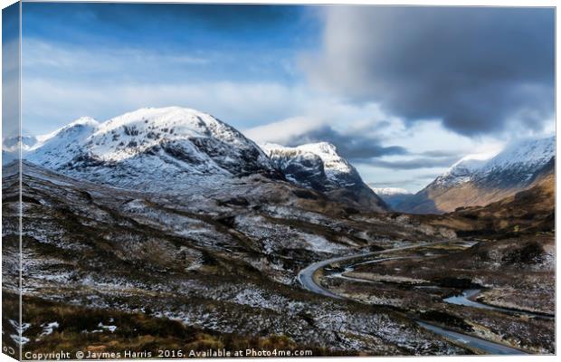 The Three Sisters of Glen Coe Canvas Print by Jaymes Harris