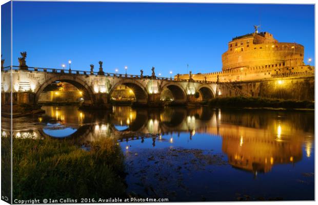 Castel San'tAngelo by the River Canvas Print by Ian Collins