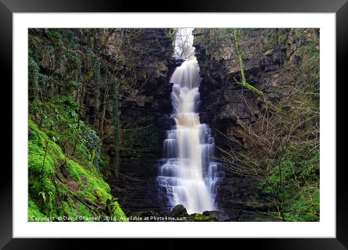Mill Gill Force Waterfall  Framed Mounted Print by David Chennell