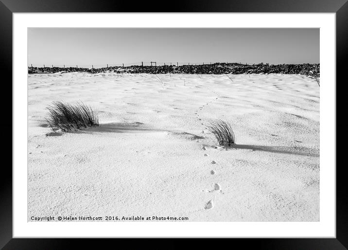Footprints in the Snow i Framed Mounted Print by Helen Northcott