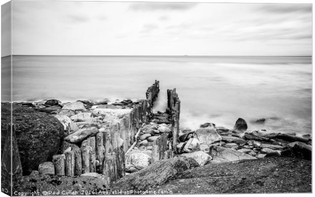 Lynmouth Sea defences. Canvas Print by Paul Cullen