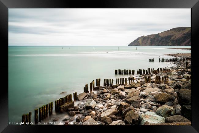 Sea Defences at Lynmouth Devon. Framed Print by Paul Cullen