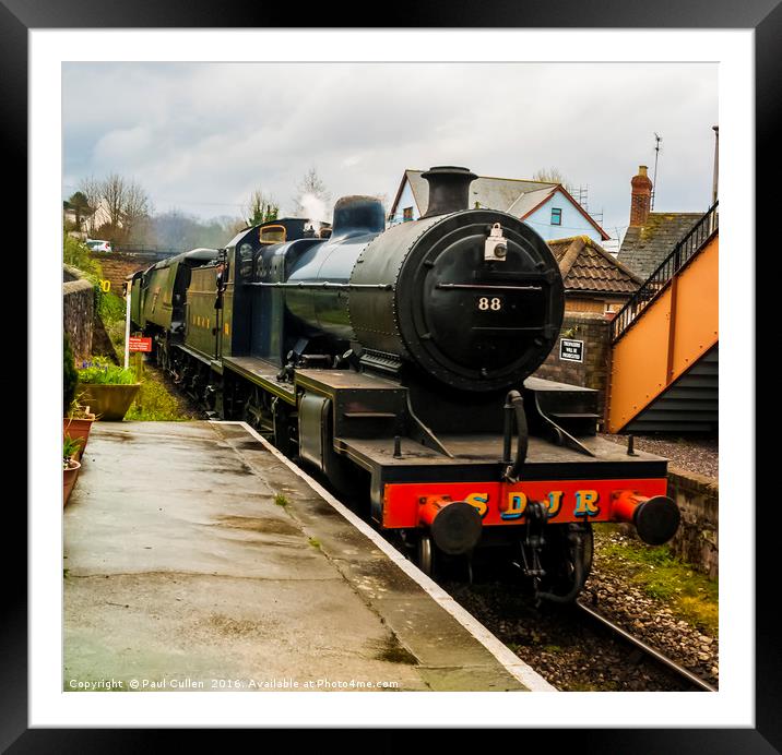 West Somerset Railway Steam Train. Framed Mounted Print by Paul Cullen