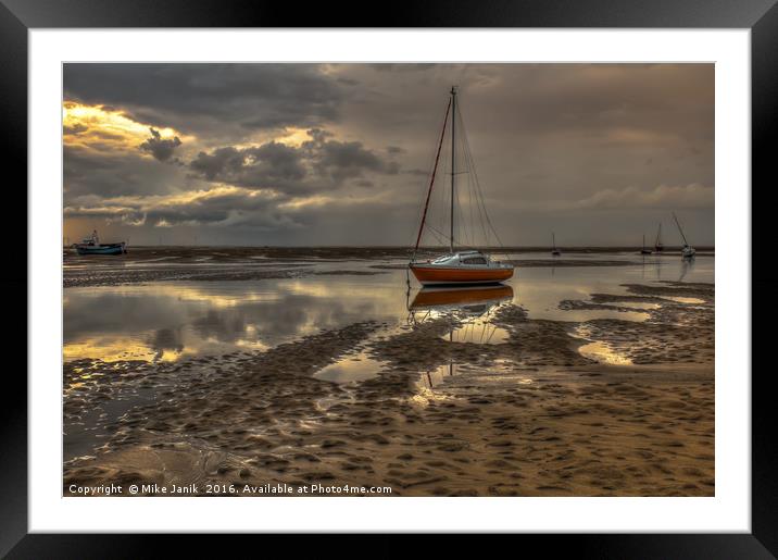 Sunset at Meols Framed Mounted Print by Mike Janik