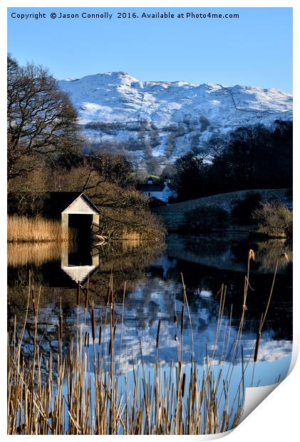Rydalwater Boathouse Print by Jason Connolly