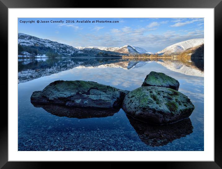 Grasmere Rocks Framed Mounted Print by Jason Connolly