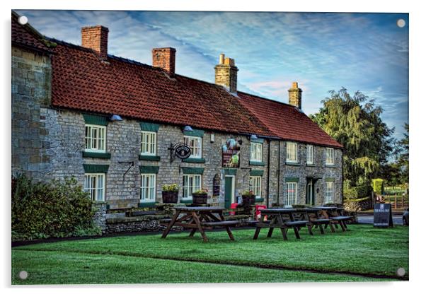 The Royal Oak Inn, Gillamoor Acrylic by Colin Metcalf
