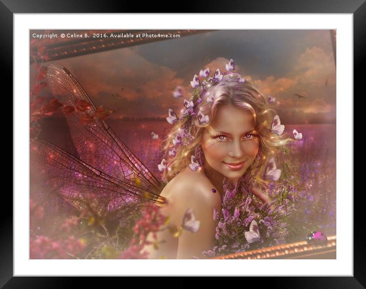 The Purple Spring Framed Mounted Print by Celine B.