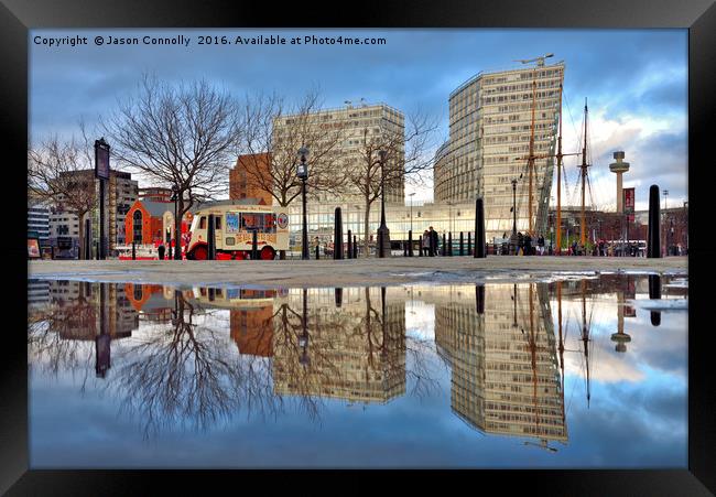 Reflections Of Liverpool Framed Print by Jason Connolly