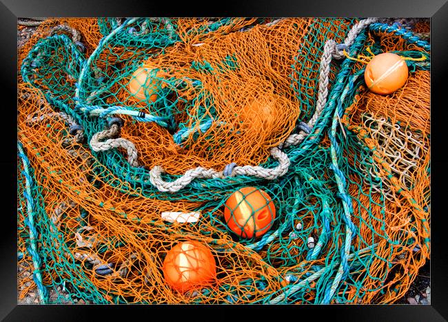 Fishing Nets Framed Print by Geoff Storey