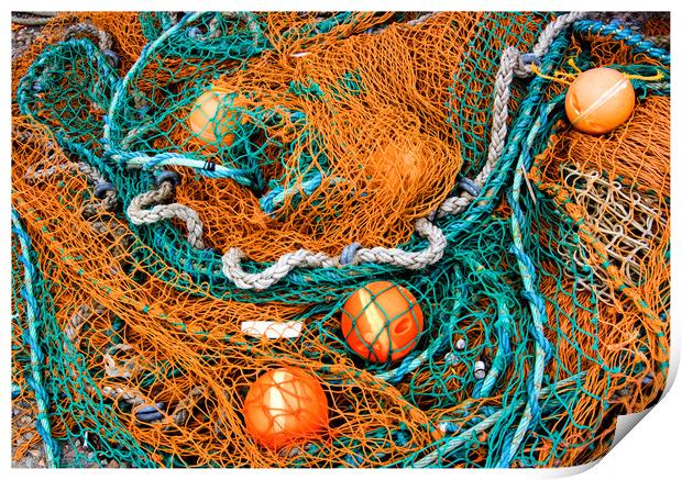 Fishing Nets Print by Geoff Storey