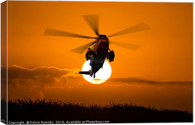 rescue helicopter Canvas Print by Kelvin Rumsby