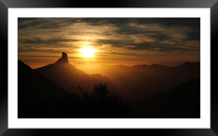 Mountain sunset Framed Mounted Print by Rob Hawkins