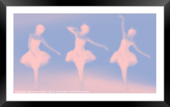 The Ballerina (in duotone) Framed Mounted Print by Peter Yardley