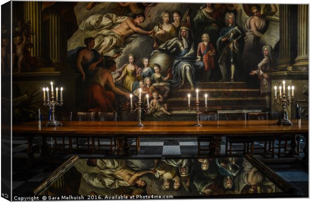 Reflecting on the Painted Hall Canvas Print by Sara Melhuish
