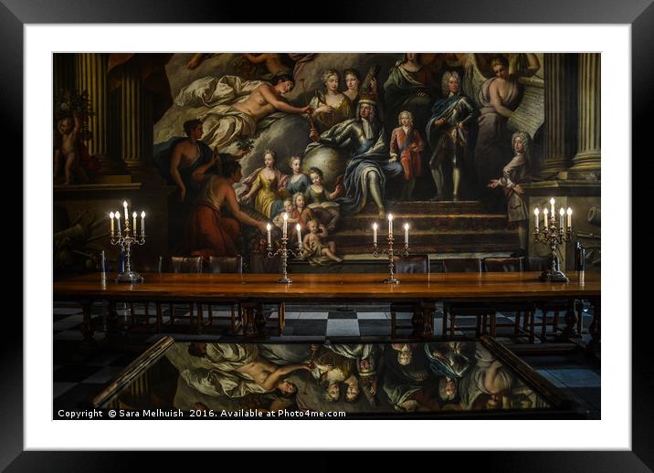Reflecting on the Painted Hall Framed Mounted Print by Sara Melhuish