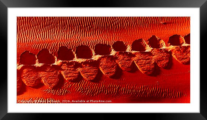 Tracks In The Sand Framed Mounted Print by Steve de Roeck