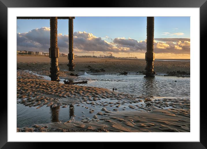 Blackpool Beach Views Framed Mounted Print by Jason Connolly