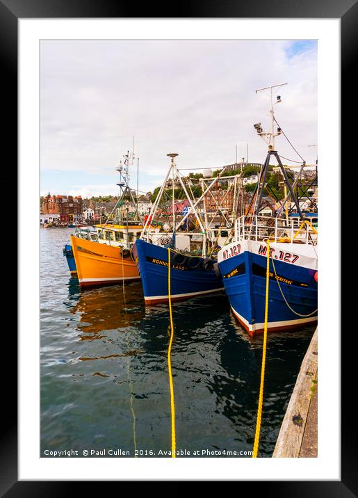 Oban Harbour, Oban, Argyle, Scotland. 28th August  Framed Mounted Print by Paul Cullen