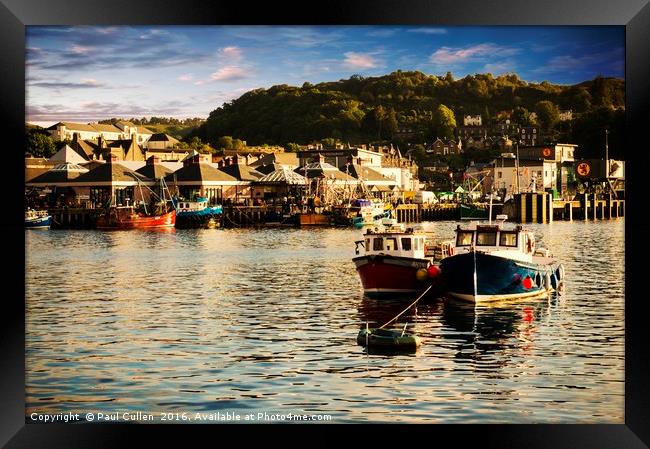 Oban Harbour, Oban, Argyle, Scotland. 28th August  Framed Print by Paul Cullen