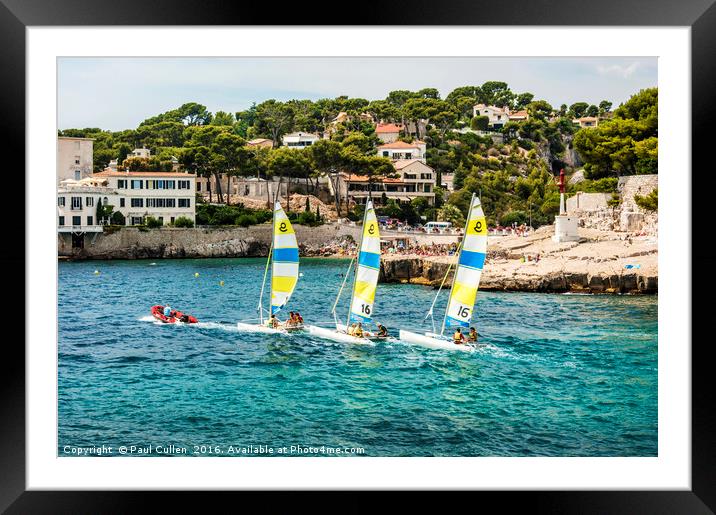Cassis Harbour, Cassis France 13th August 2012. Framed Mounted Print by Paul Cullen