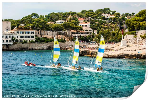 Cassis Harbour, Cassis France 13th August 2012. Print by Paul Cullen