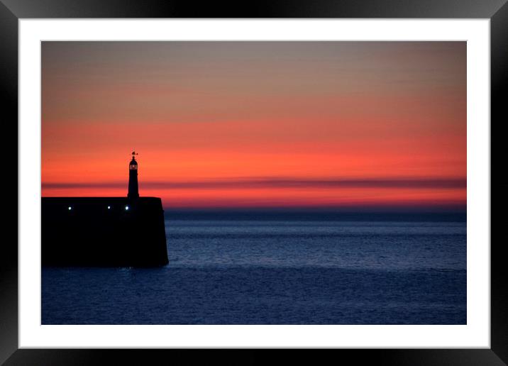 Peel Sunset Isle Of Man Framed Mounted Print by Julie  Chambers