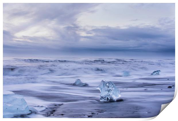 Jokulsarlon Ice Beach Iceland  Print by Julie  Chambers