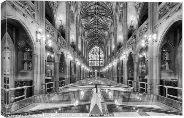 John Rylands Library Manchester UK Canvas Print by Phil Durkin DPAGB BPE4