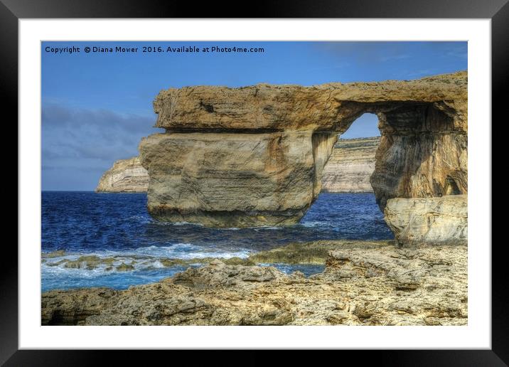 The Azure window Framed Mounted Print by Diana Mower