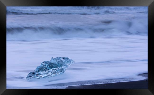 Jokulsarlon Ice Beach Iceland  Framed Print by Julie  Chambers