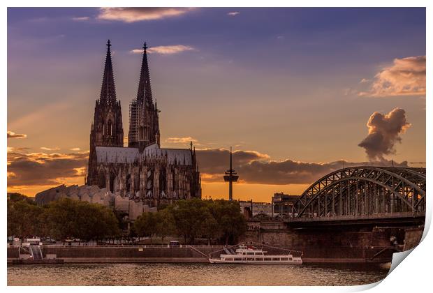 Cologne Cathedral Print by Mick Sadler ARPS