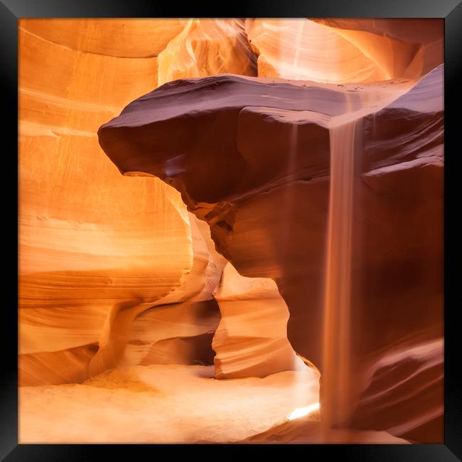 ANTELOPE CANYON Pouring Sand Framed Print by Melanie Viola