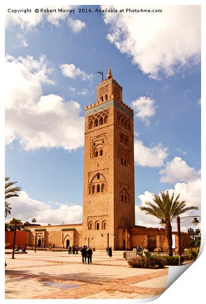 Koutoubia Mosque, Marrakesh Print by Robert Murray