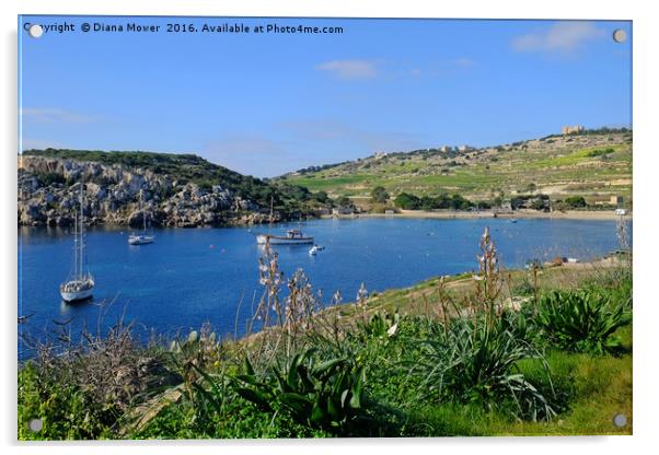 Mistra Bay Malta Acrylic by Diana Mower