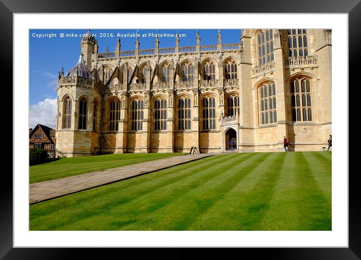 st George's chapel Windsor Framed Mounted Print by mike cooper