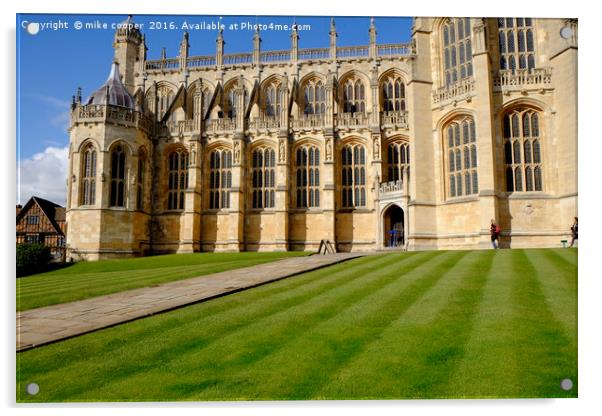st George's chapel Windsor Acrylic by mike cooper