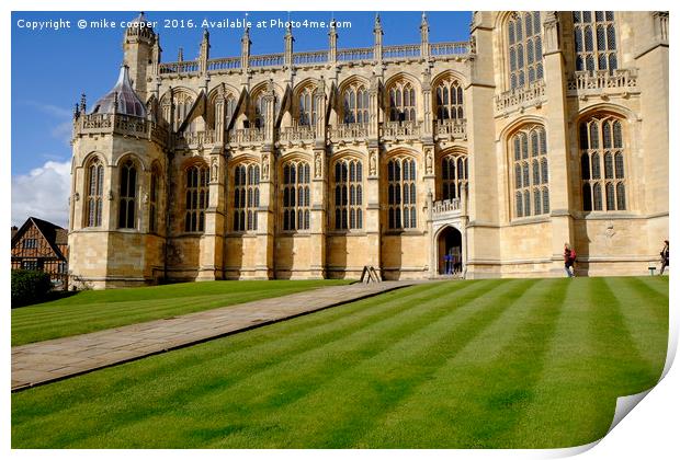 st George's chapel Windsor Print by mike cooper