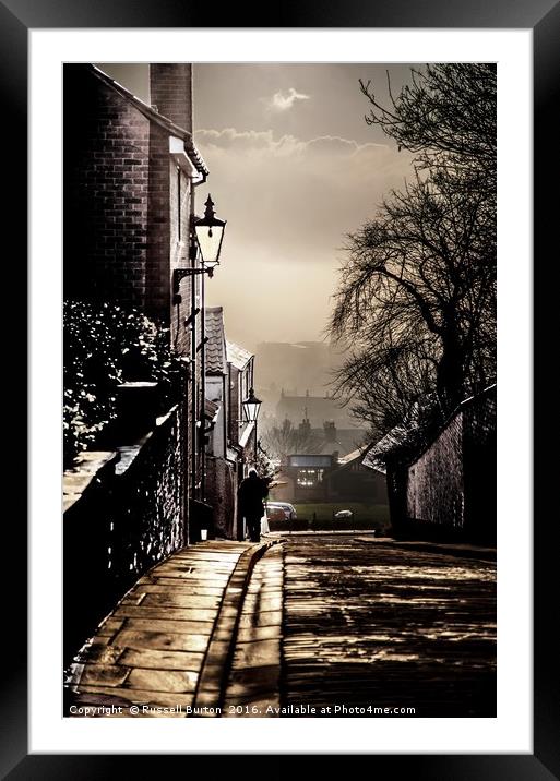 Walking home Framed Mounted Print by Russell Burton