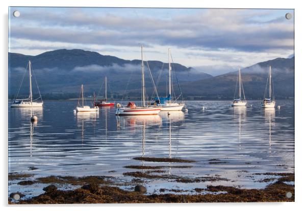 Loch Creran Morning Acrylic by Geoff Storey