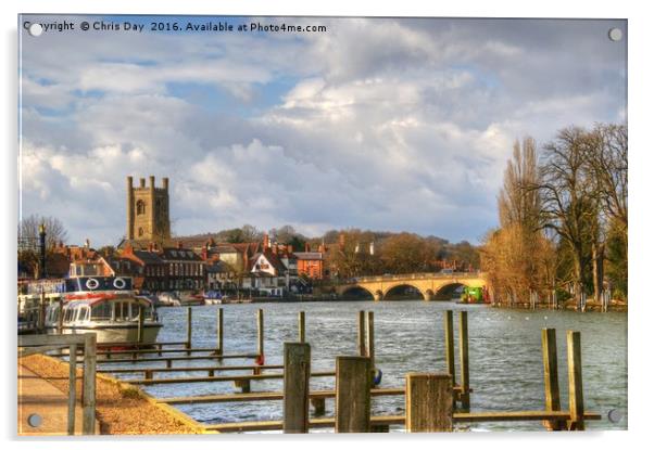 Henley-on-Thames Acrylic by Chris Day