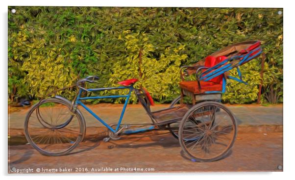 Rickshaw Memories Acrylic by lynette baker