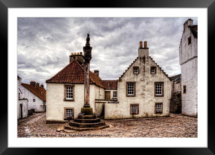 The Mercat Cross at Culross Framed Mounted Print by Tom Gomez