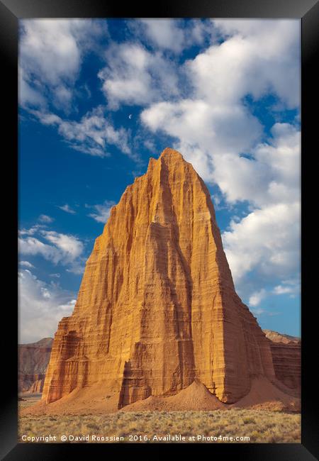 Temple of the Sun, Cathedral Valley Framed Print by David Roossien