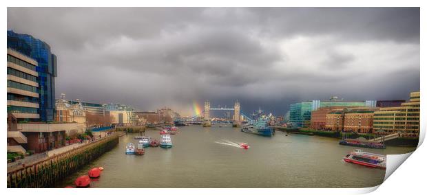 Thames Vista with Rainbow Print by peter tachauer